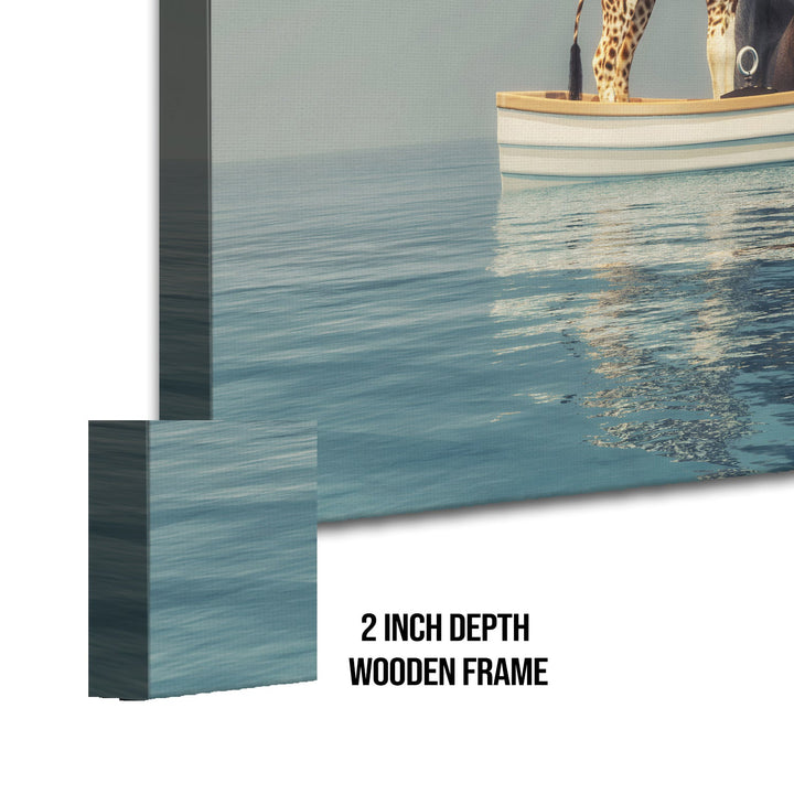 Amazing Wildlife Wall Art. Large Canvas Framed Digital Reprints of Jungle, Wildlife, Animals and Birds. Ready To Hang. Size: 24 Inch x 48 Inch (WBWA34)