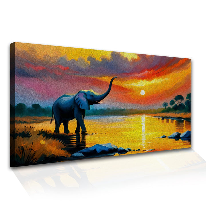 Amazing Wildlife Wall Art. Large Canvas Framed Digital Reprints of Jungle, Wildlife, Animals and Birds. Ready To Hang. Size: 24 Inch x 48 Inch (WBWA37)