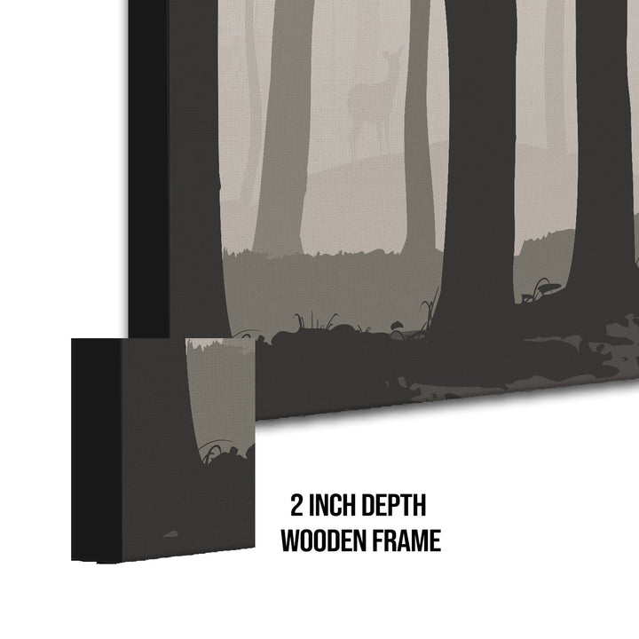 Amazing Wildlife Wall Art. Large Canvas Framed Digital Reprints of Jungle, Wildlife, Animals and Birds. Ready To Hang. Size: 24 Inch x 48 Inch (WBWA44)