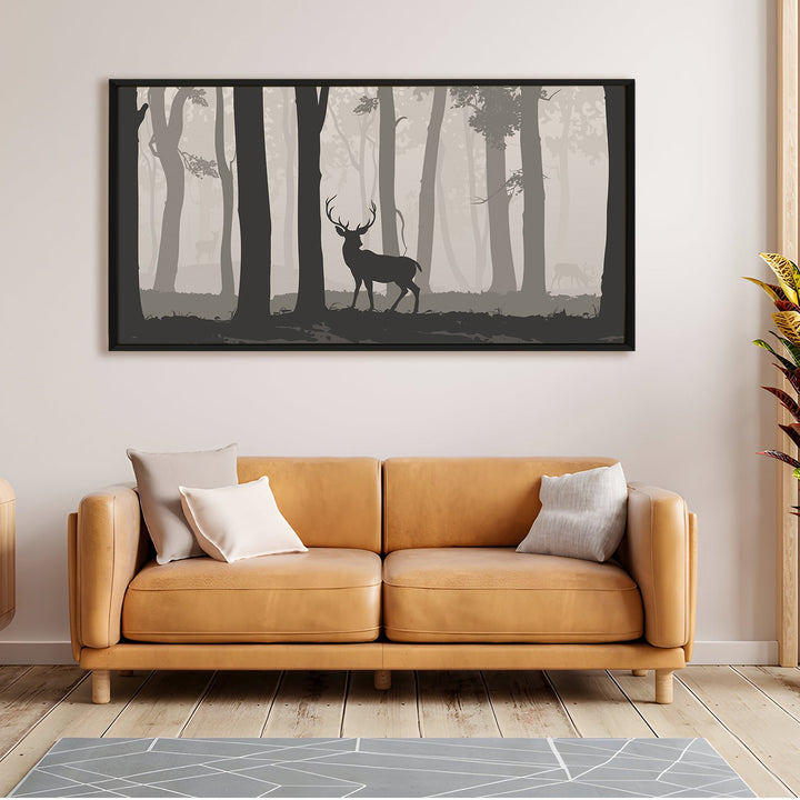 Amazing Wildlife Wall Art. Large Canvas Framed Digital Reprints of Jungle, Wildlife, Animals and Birds. Ready To Hang. Size: 24 Inch x 48 Inch (WBWA44)