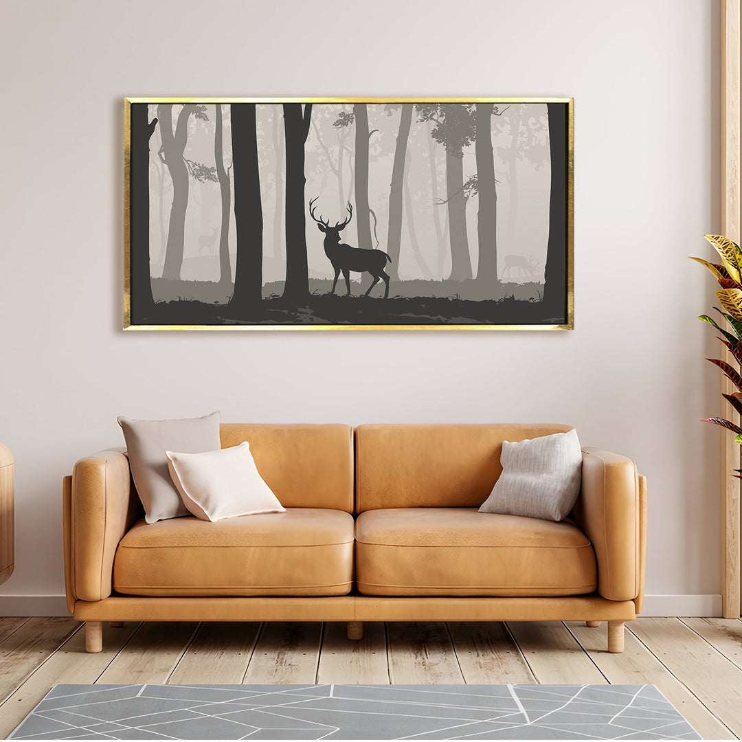 Amazing Wildlife Wall Art. Large Canvas Framed Digital Reprints of Jungle, Wildlife, Animals and Birds. Ready To Hang. Size: 24 Inch x 48 Inch (WBWA44)