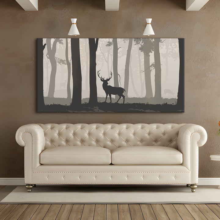 Amazing Wildlife Wall Art. Large Canvas Framed Digital Reprints of Jungle, Wildlife, Animals and Birds. Ready To Hang. Size: 24 Inch x 48 Inch (WBWA44)