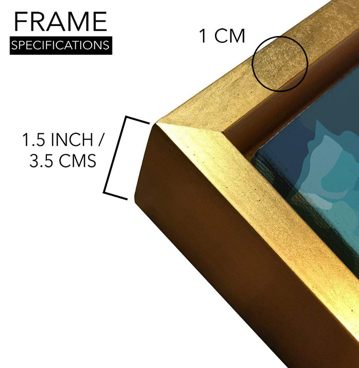 Amazing Wildlife Wall Art. Large Canvas Framed Digital Reprints of Jungle, Wildlife, Animals and Birds. Ready To Hang. Size: 24 Inch x 48 Inch (WBWA52)