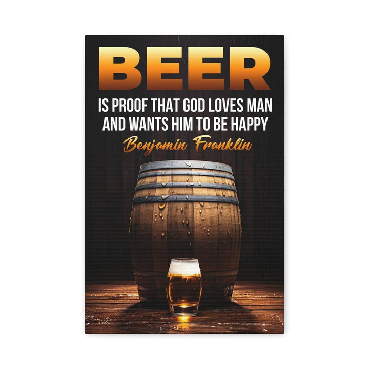 Bar Poster on Canvas, Framed, Large Size. For Cafes, Bars, Restaurants