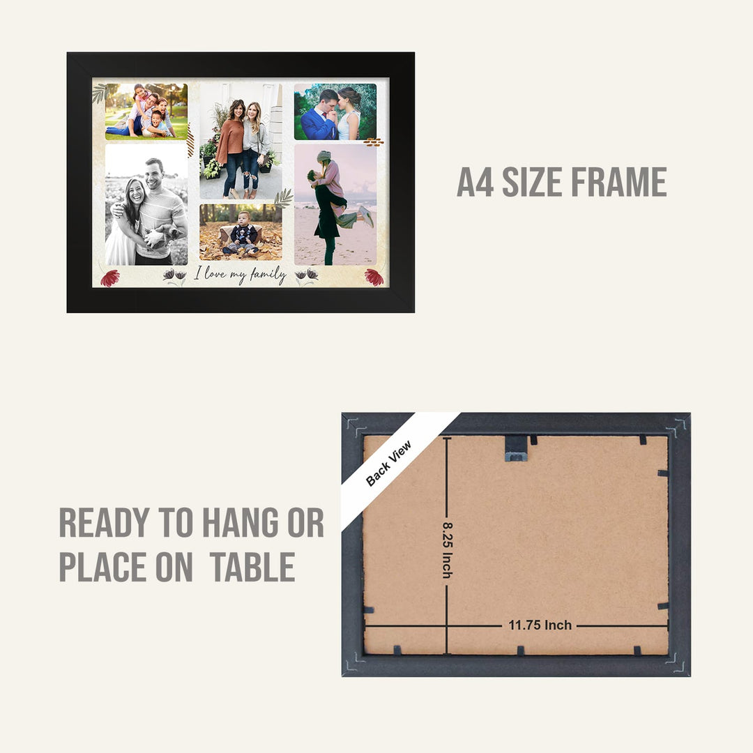 Customized Collage Photo Frame Family For Bedroom Home Wall Gift Decor
