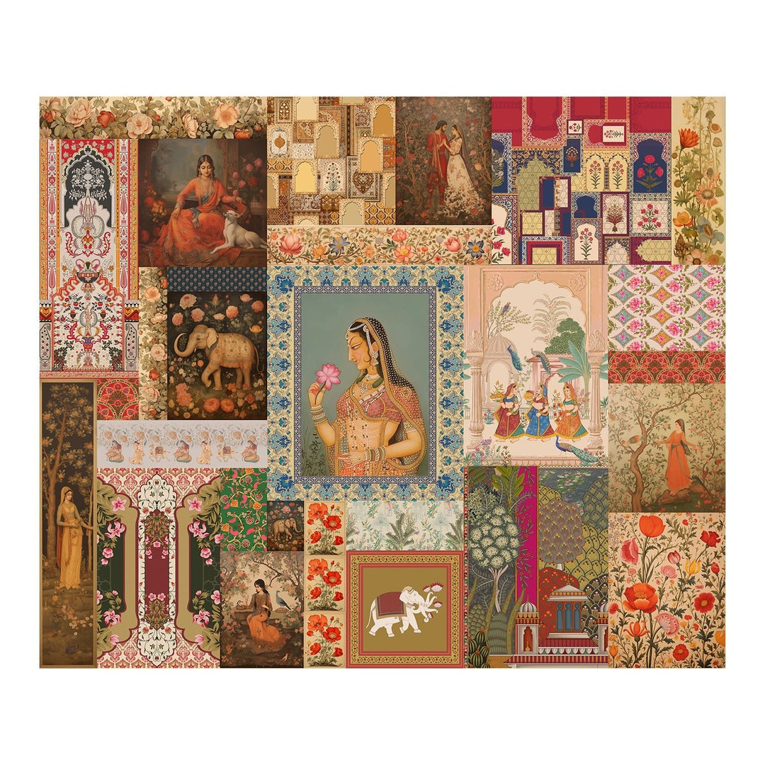 Customized Ethnic Mughal Theme Wallpaper Murals For Home, Hotel and Café Decoration