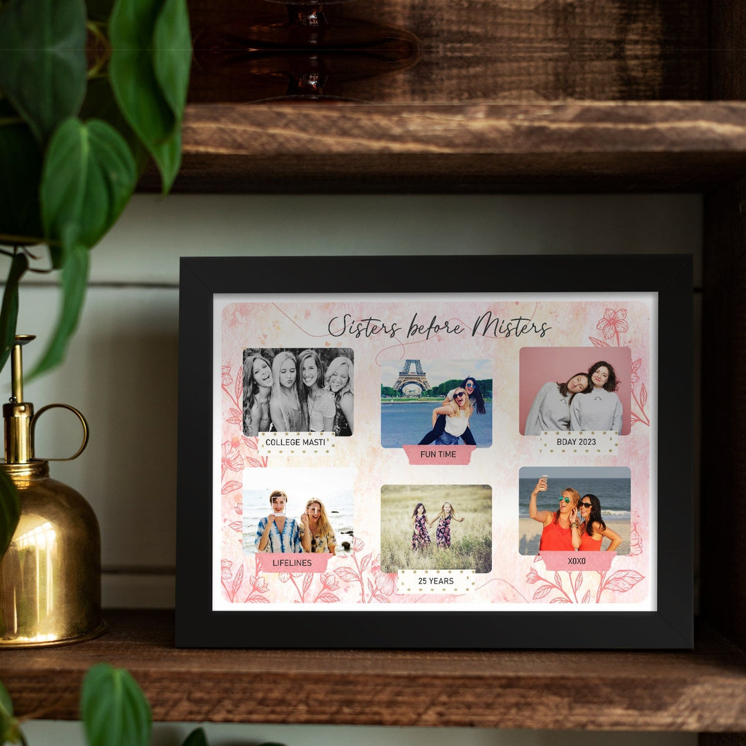 Customized Photo Collage Frames Birthday Gifts for Sister ( Sister Before Misters)