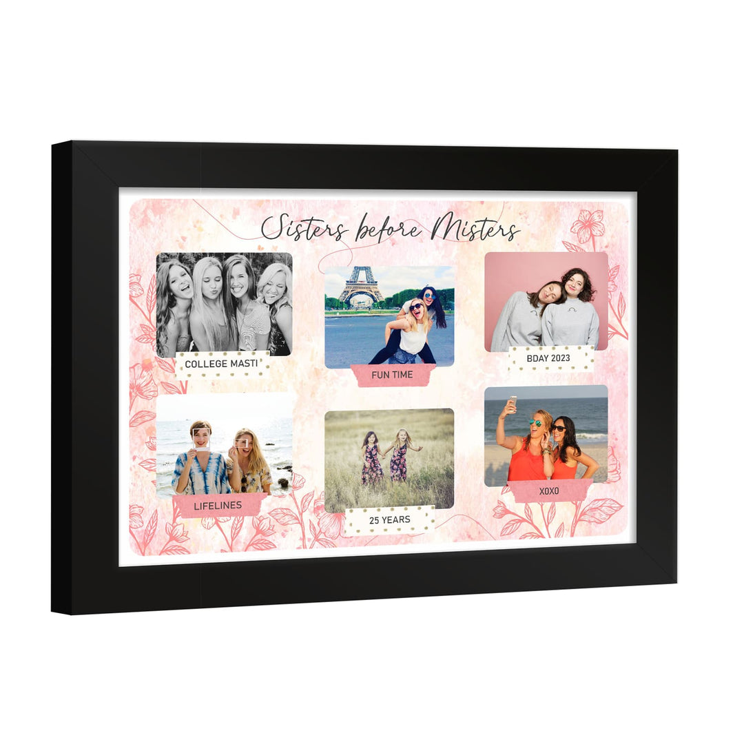 Customized Photo Collage Frames Birthday Gifts for Sister ( Sister Before Misters)