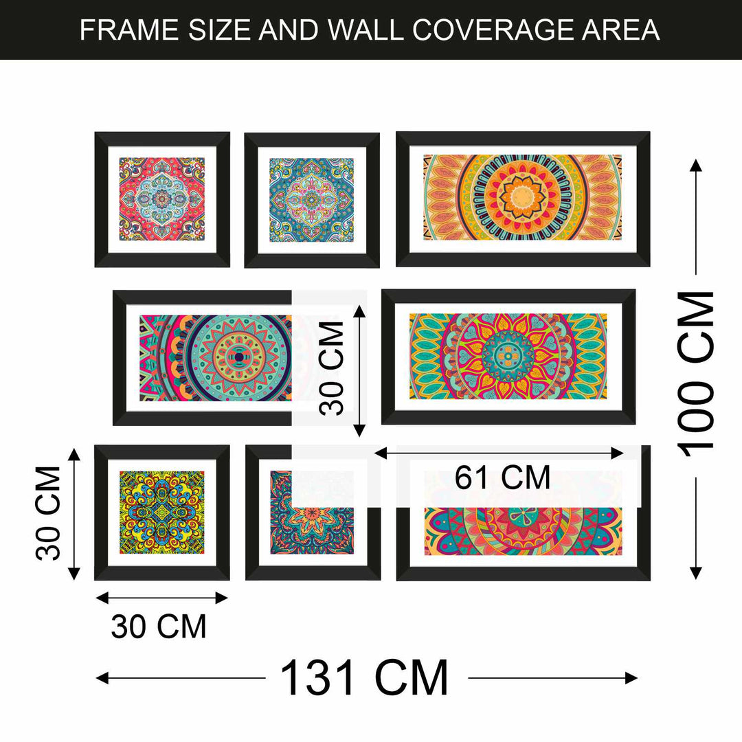 Ethnic Indian Mandala Canvas Painting Framed For home and office decoration