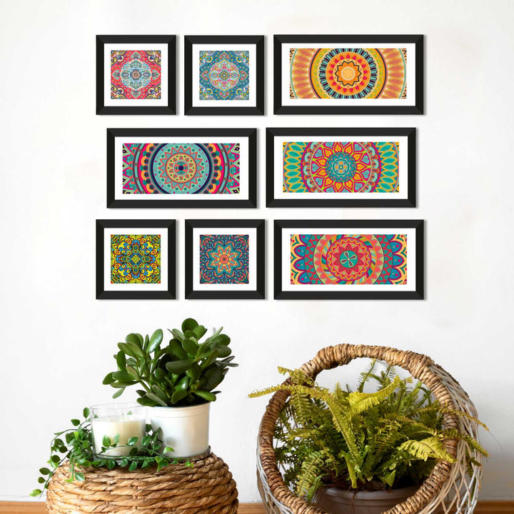 Ethnic Indian Mandala Canvas Painting Framed For home and office decoration