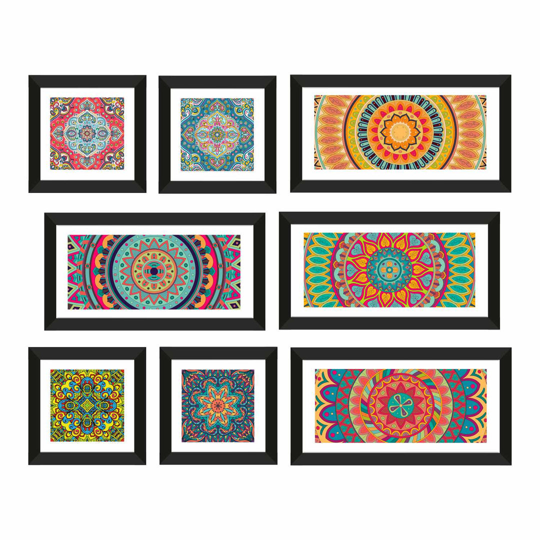 Ethnic Indian Mandala Canvas Painting Framed For home and office decoration