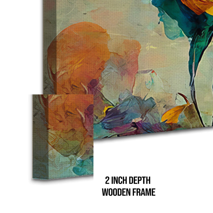 Floral Wall Art Canvas Painting For Restaurants and Cafe Wall decoration