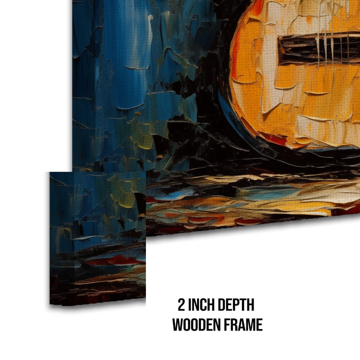 Framed Abstract Music Guotar Wall Art Painting For Home and Hotels Wall Decoration