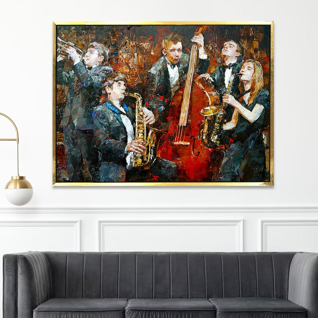 Framed Abstract Oil Pastel Style Wall Art Painting For Home and Hotels Wall Decoration (ABWA06)