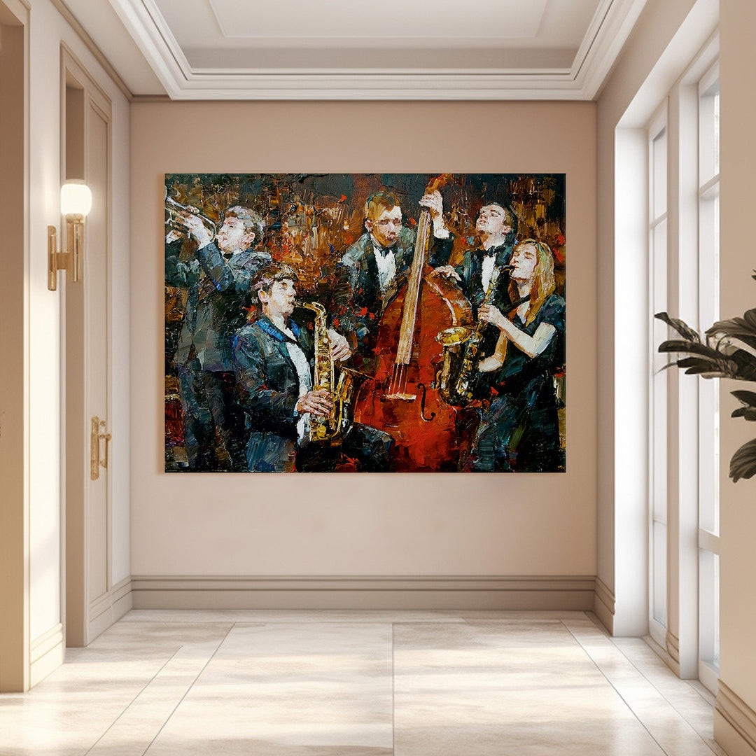 Framed Abstract Oil Pastel Style Wall Art Painting For Home and Hotels Wall Decoration (ABWA06)