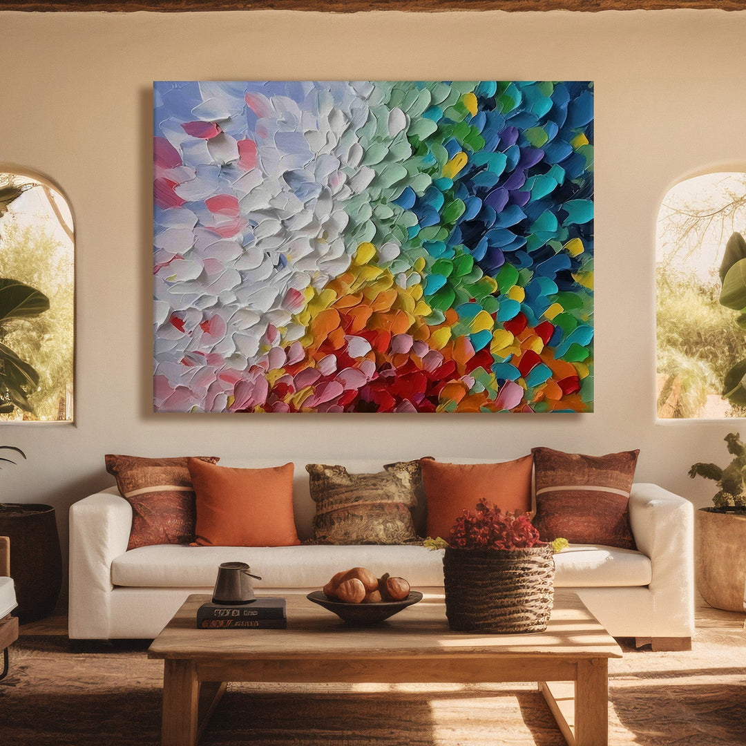 Framed Abstract Oil Pastel Style Wall Art Painting For Home and Hotels Wall Decoration (ABWA08)