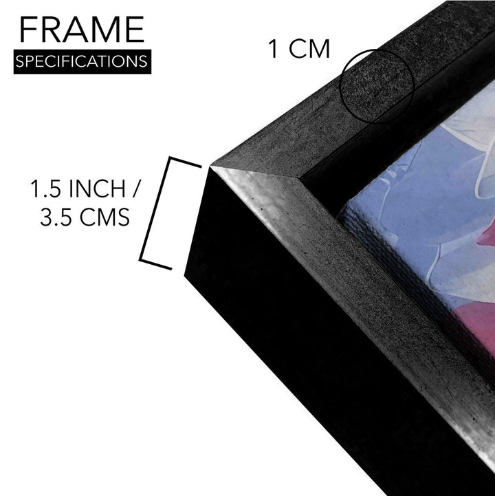 Framed Abstract Oil Pastel Style Wall Art Painting For Home and Hotels Wall Decoration (ABWA08)