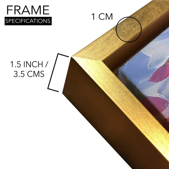 Framed Abstract Oil Pastel Style Wall Art Painting For Home and Hotels Wall Decoration (ABWA08)