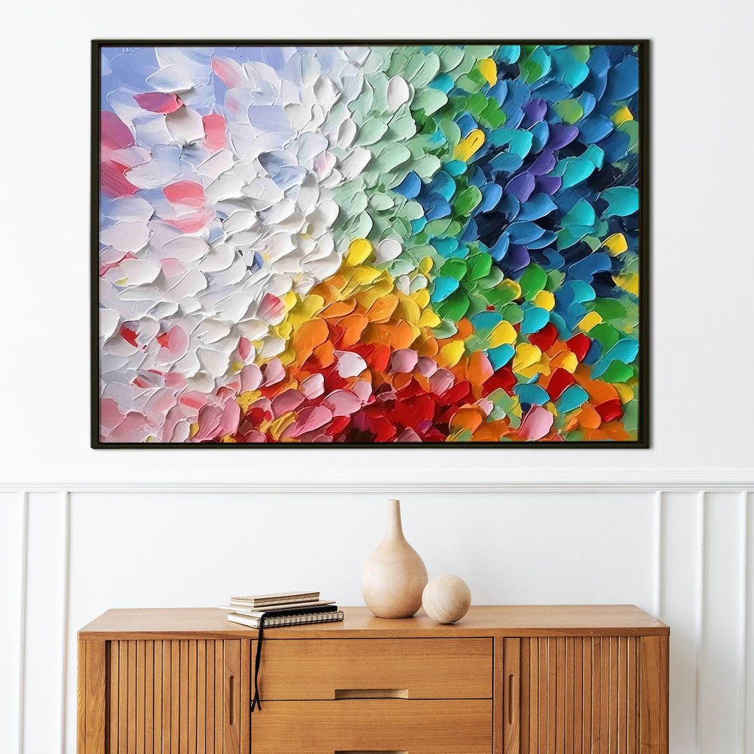 Framed Abstract Oil Pastel Style Wall Art Painting For Home and Hotels Wall Decoration (ABWA08)