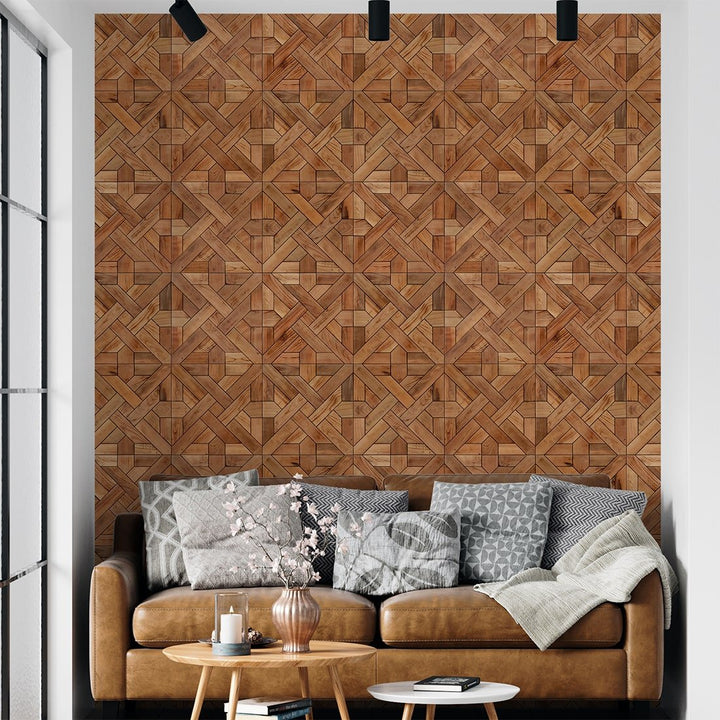 Geometric Luxury Wood wallpaper for living Room Wall Decoration