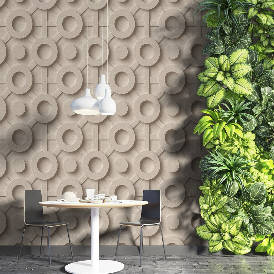Geometric Pyramids 3D Circles wallpaper for home and Hotels Decor