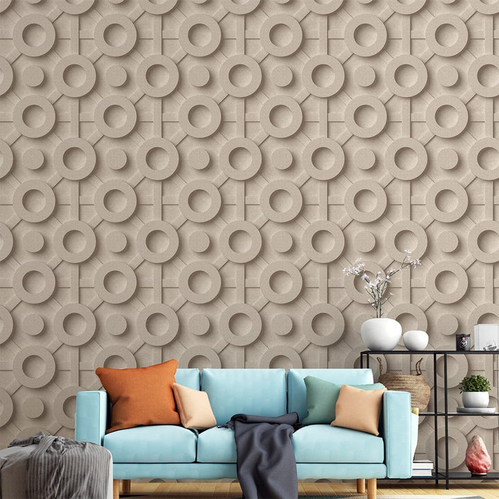Geometric Pyramids 3D Circles wallpaper for home and Hotels Decor