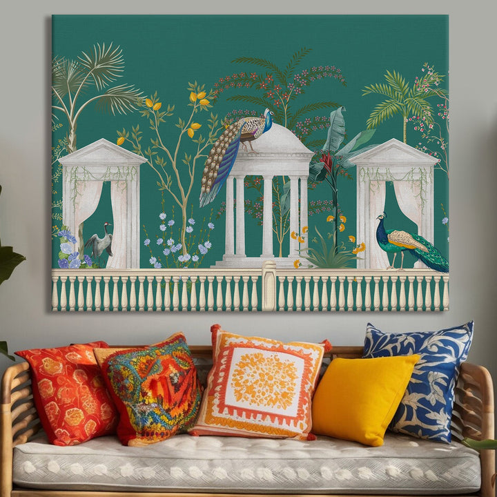 Indian Ethnic Traditional Wall Art Large Size Canvas Painting For Home and Hotels Wall Decoration. (ETHWA02)