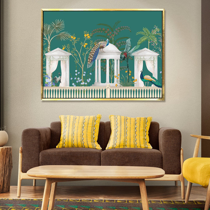 Indian Ethnic Traditional Wall Art Large Size Canvas Painting For Home and Hotels Wall Decoration. (ETHWA02)