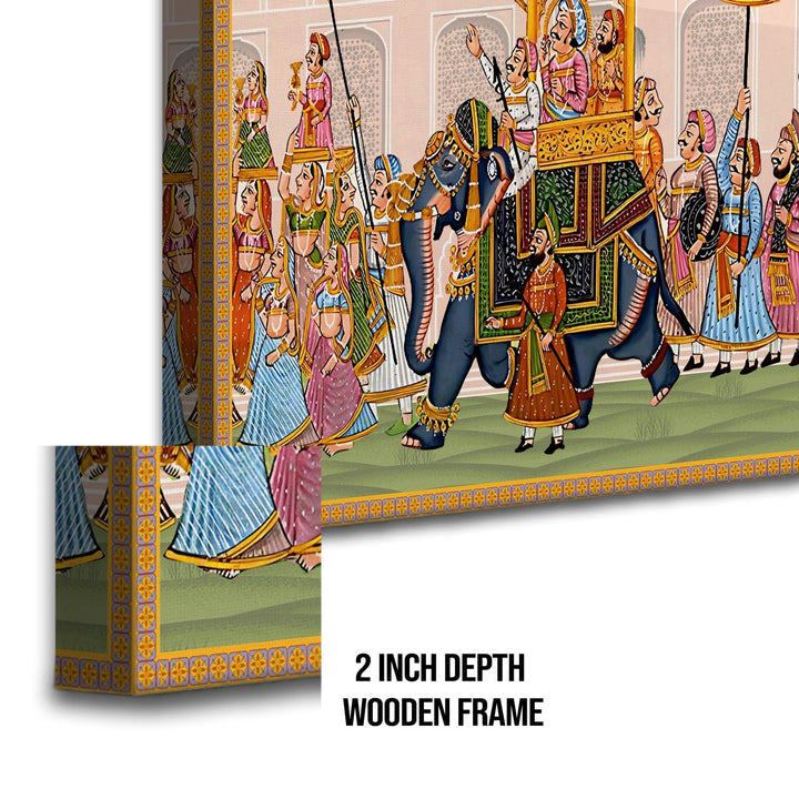 Indian Ethnic Traditional Wall Art Large Size Canvas Painting For Home and Hotels Wall Decoration. (ETHWA04)