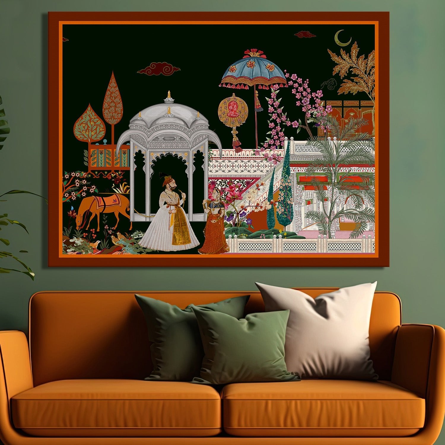 Indian Ethnic Traditional Wall Art Large Size Canvas Painting For Home ...