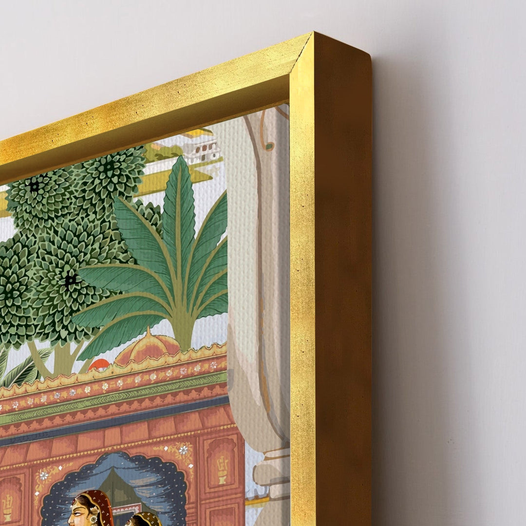 Indian Ethnic Traditional Wall Art Large Size Canvas Painting For Home and Hotels Wall Decoration. (ETHWA14)