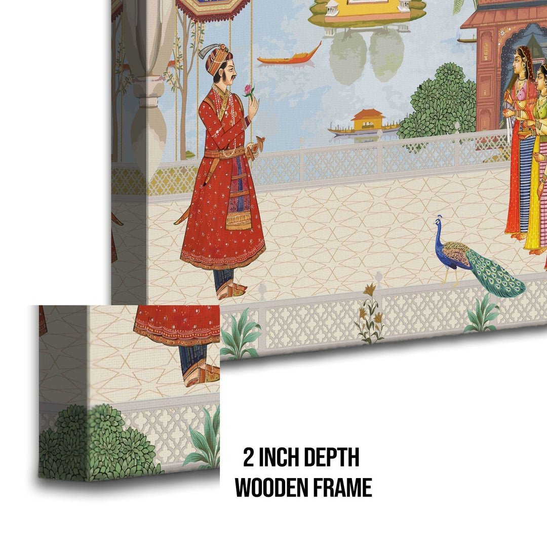 Indian Ethnic Traditional Wall Art Large Size Canvas Painting For Home and Hotels Wall Decoration. (ETHWA14)