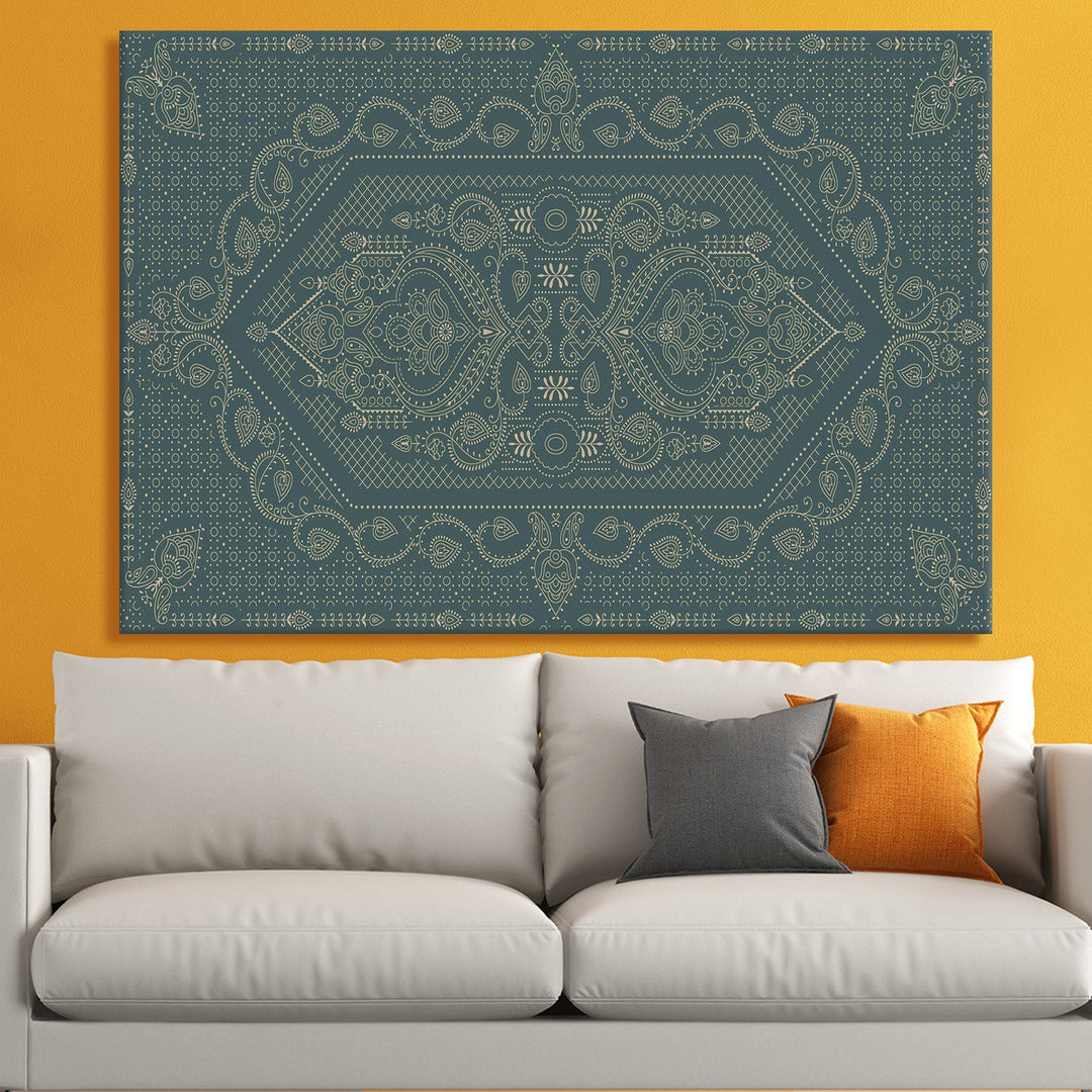 Indian Ethnic Traditional Wall Art Large Size Canvas Painting For Home and Hotels Wall Decoration. (ETHWA18)