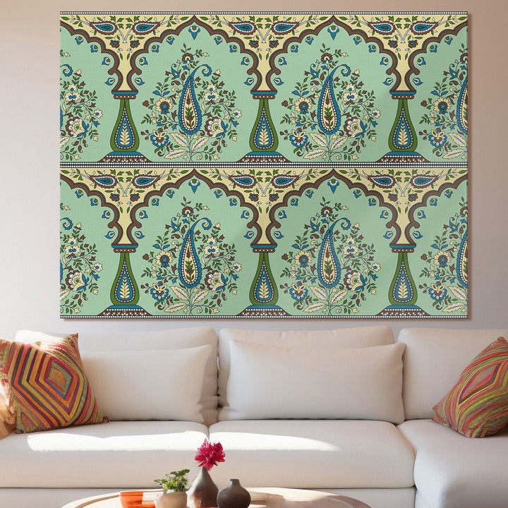 Indian Ethnic Traditional Wall Art Large Size Canvas Painting For Home and Hotels Wall Decoration. (ETHWA19)