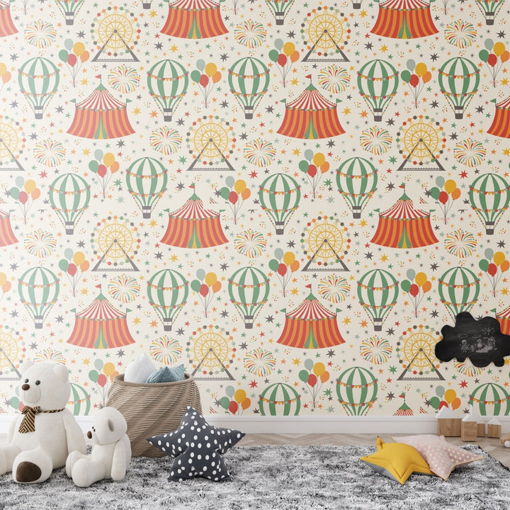 Kids Circus Wallpaper For Kids Rooms Wall Decoration