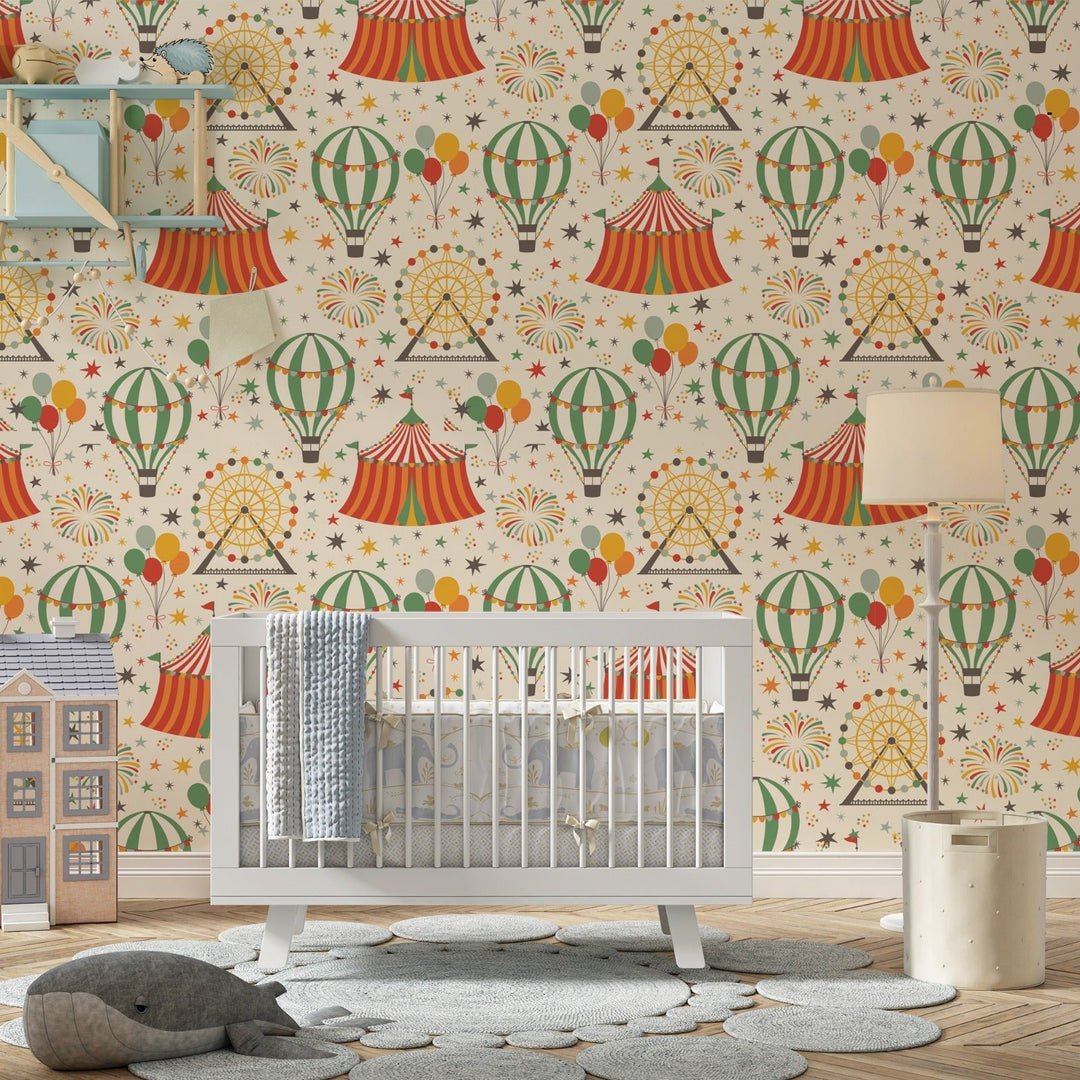 Kids Circus Wallpaper For Kids Rooms Wall Decoration