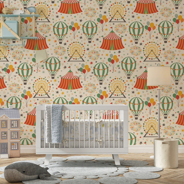 Kids Circus Wallpaper For Kids Rooms Wall Decoration