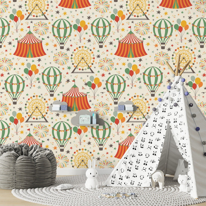Kids Circus Wallpaper For Kids Rooms Wall Decoration