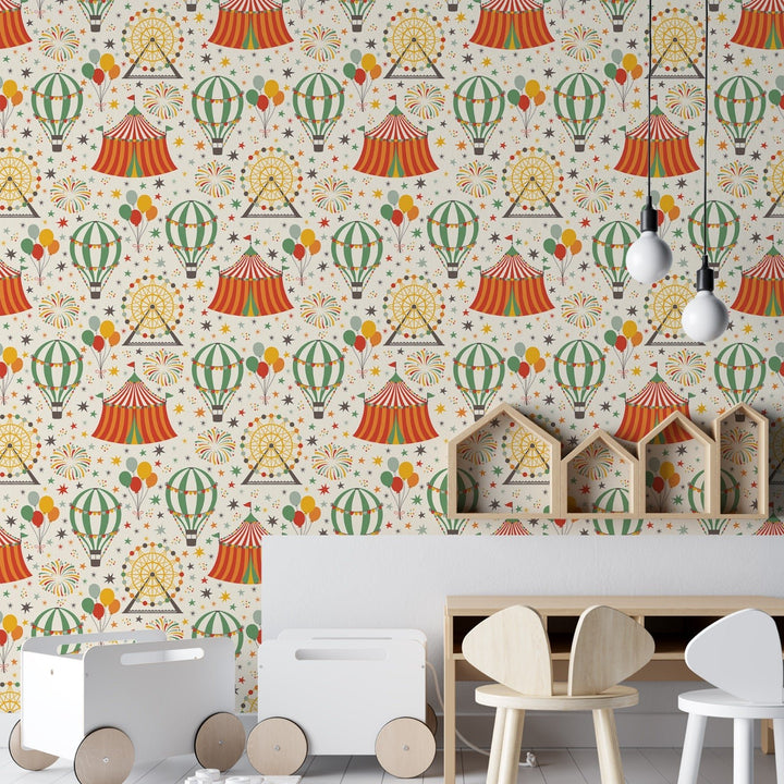 Kids Circus Wallpaper For Kids Rooms Wall Decoration