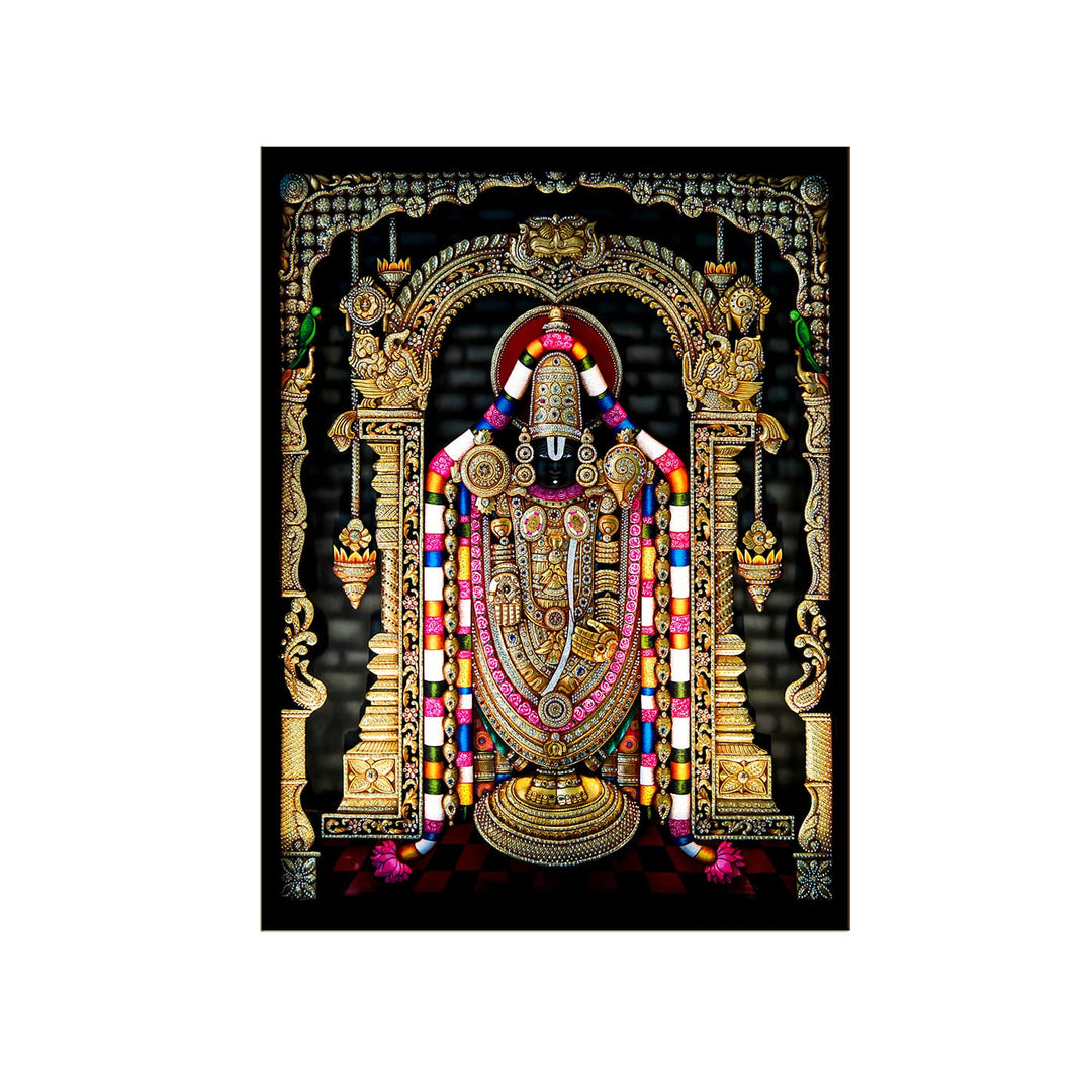 Krishna Avatar Shreenathji Canvas Art Printing frame for Home & Office (18 X 24 Inch)
