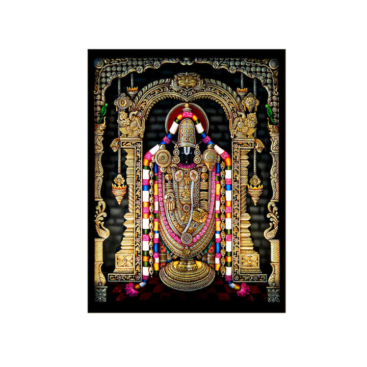 Krishna Avatar Shreenathji Canvas Art Printing frame for Home & Office (18 X 24 Inch)