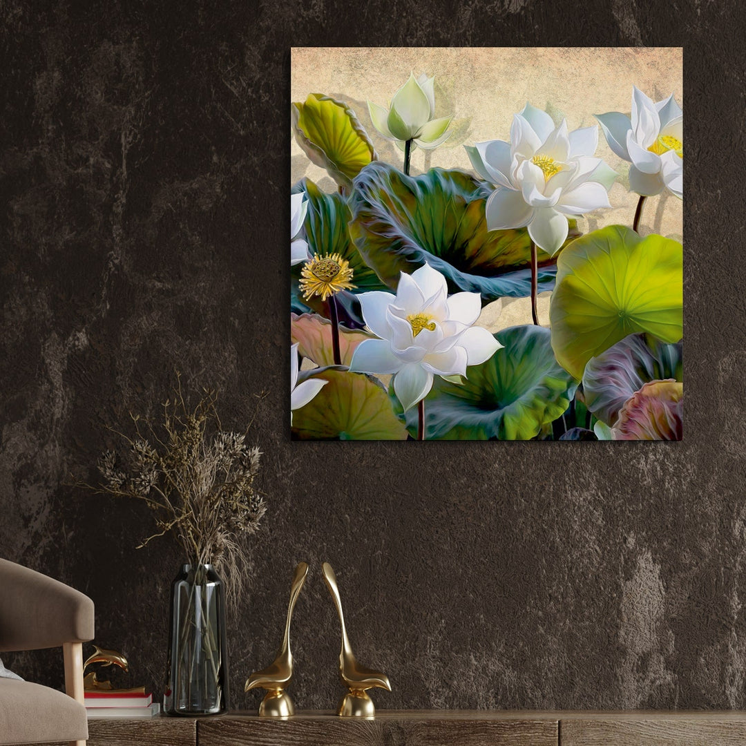 Large Floral Canvas Wall Art Painting for Living Room, Home, and Office.