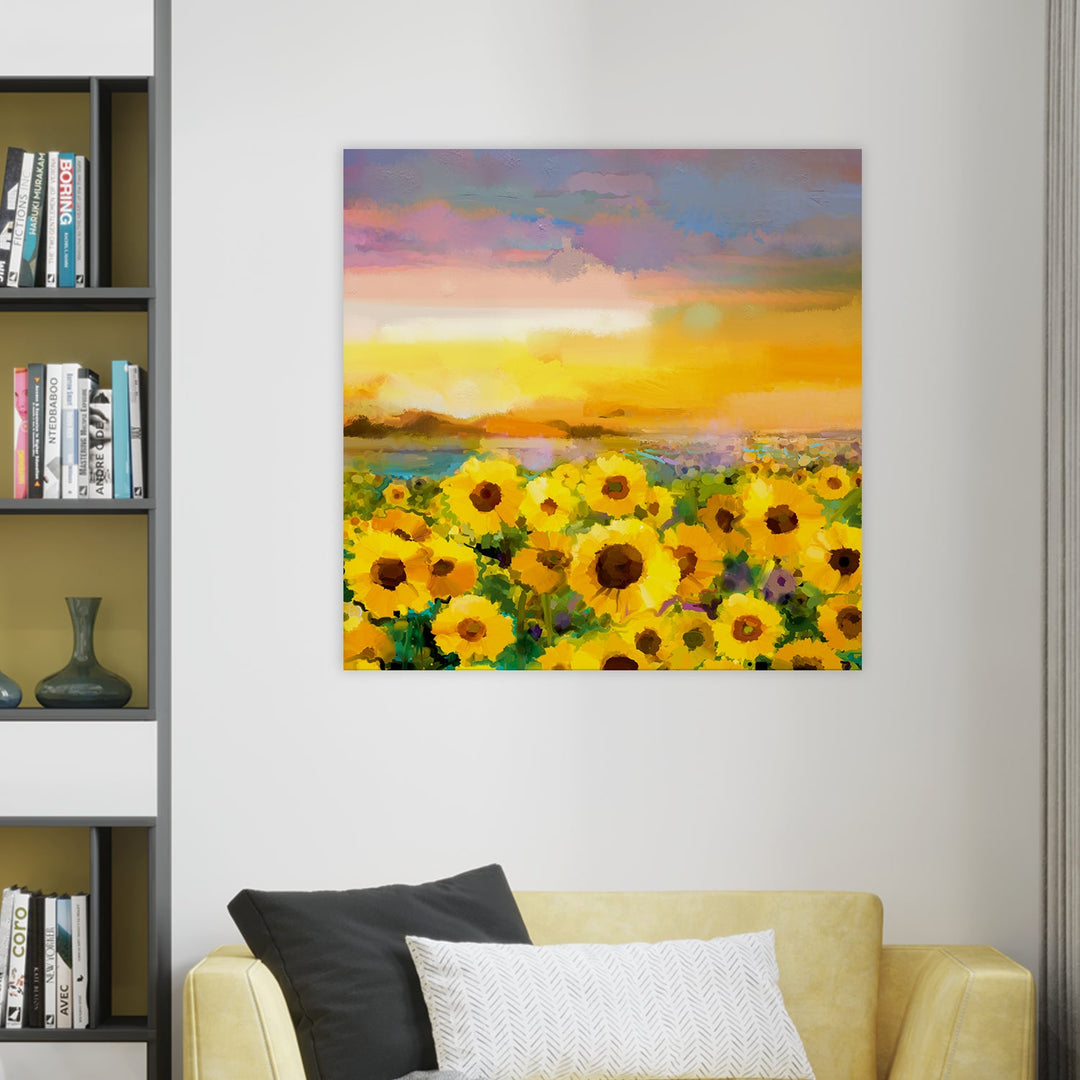 Large Floral Canvas Wall Art Painting for Living Room, Home, and Office.