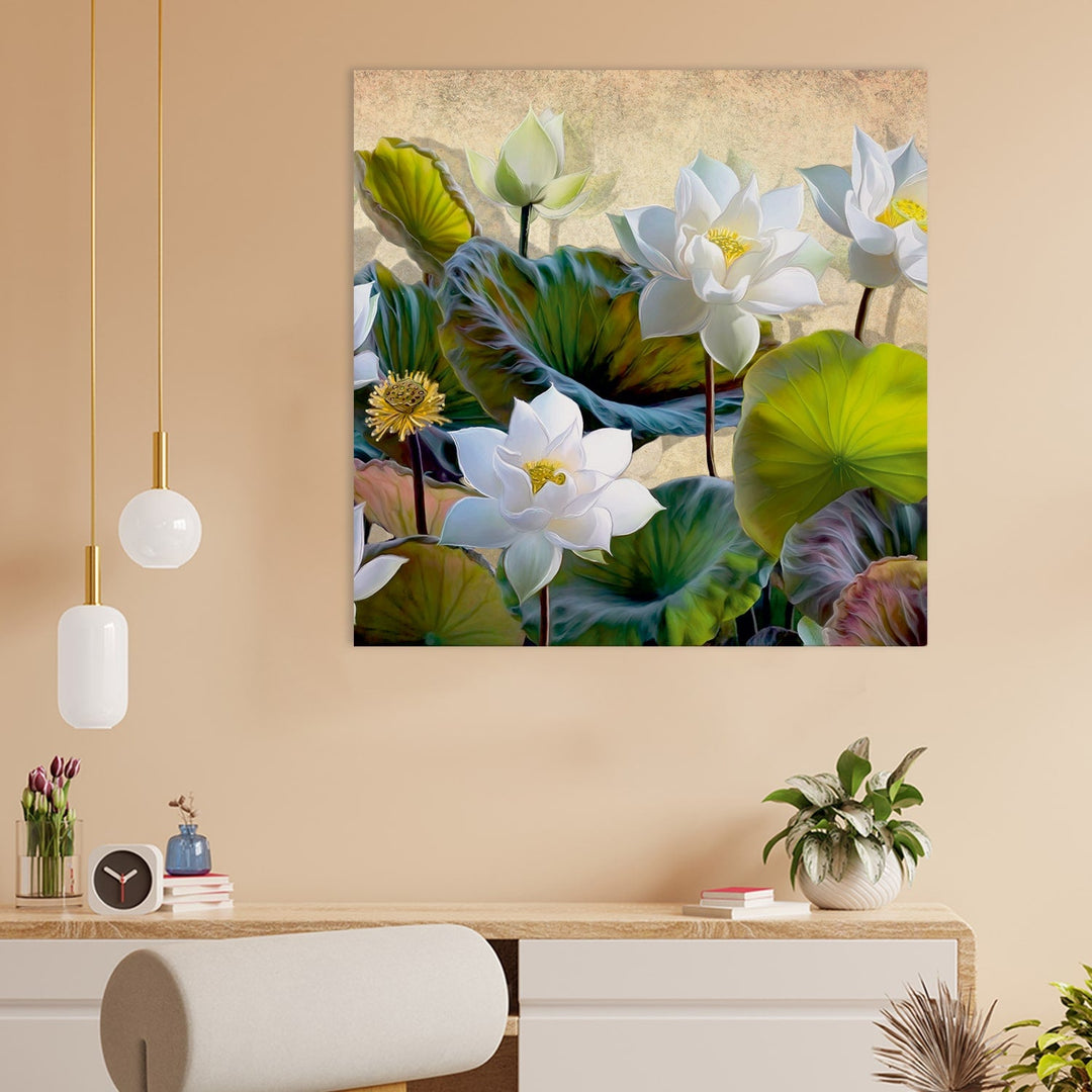 Large Floral Canvas Wall Art Painting for Living Room, Home, and Office.