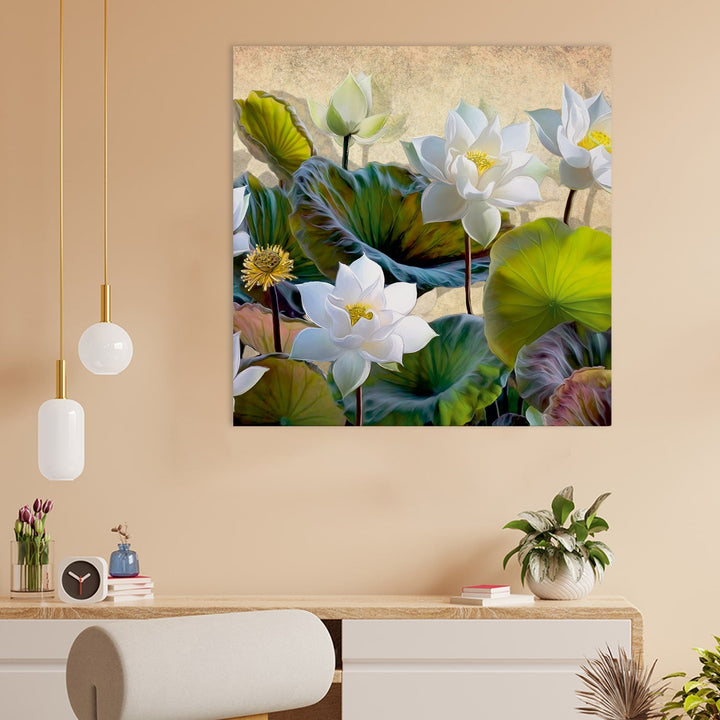 Large Floral Canvas Wall Art Painting for Living Room, Home, and Office.