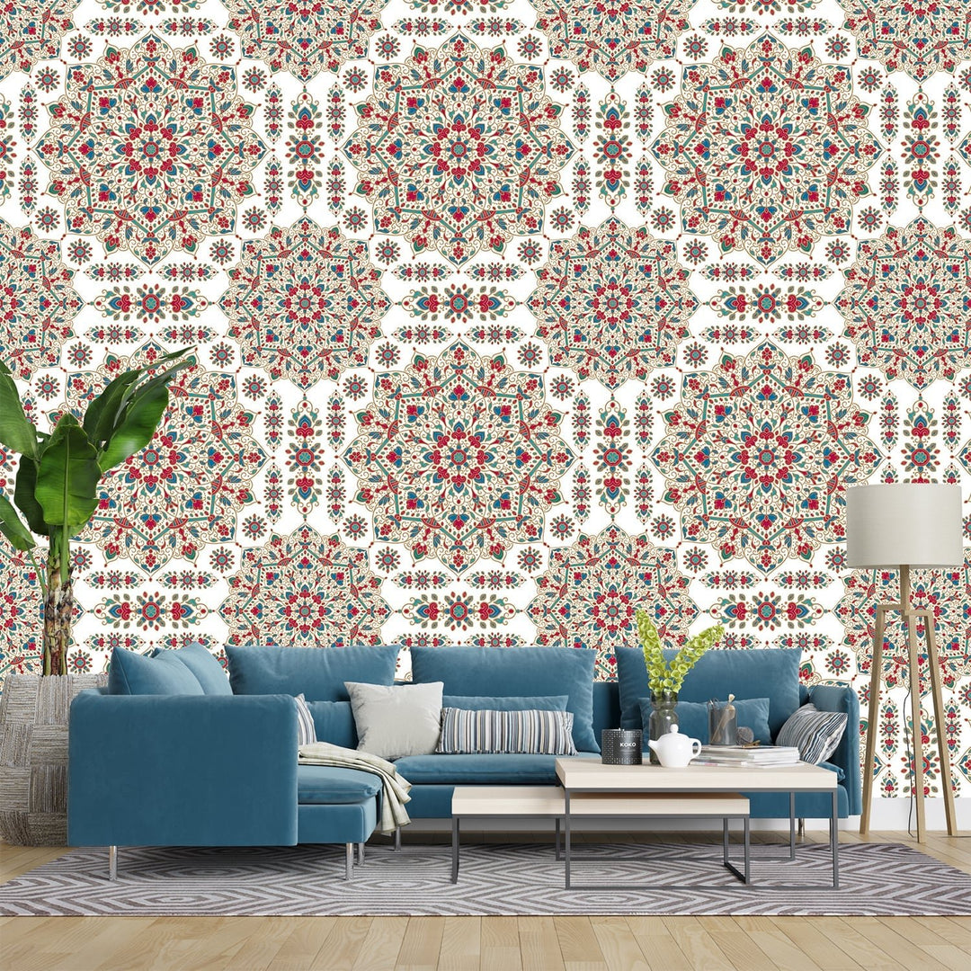 Luxury Moroccan Pattern Wallpaper For Living Rooms Decoration