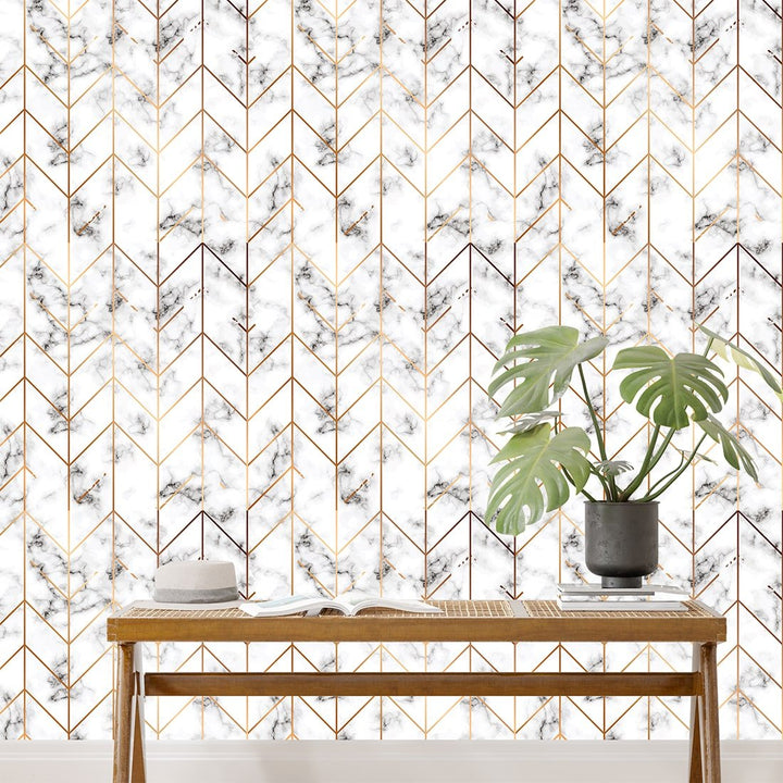 Marble Tile Texture Stone Wallpaper for Living Room Wall Decoration