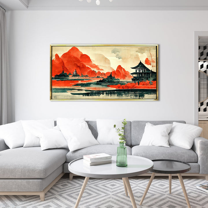 Mesmerising Landscapes Art Large Canvas Paintings. Framed Digital Reprints of Famous and Vibrant Artwork (LDWA10)