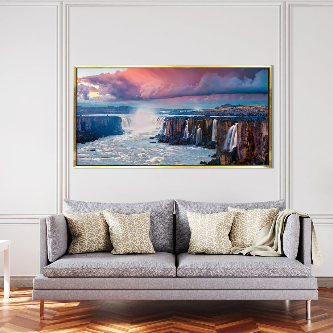 Mesmerising Landscapes Art Large Canvas Paintings. Framed Digital Reprints of Famous and Vibrant Artwork (LDWA17).