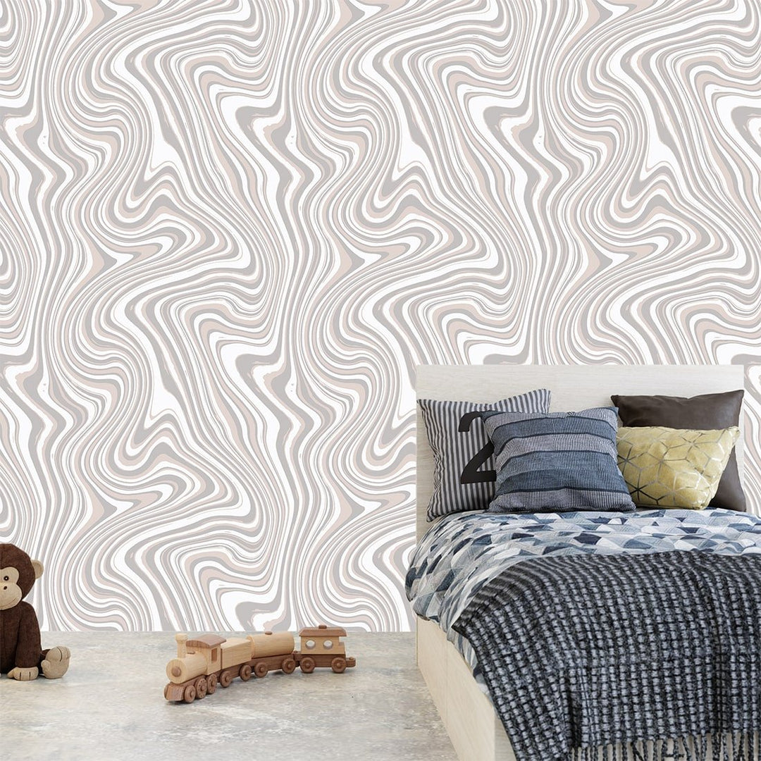 Multicolor Line Stone Wallpaper For Home and Office Wall Decoration